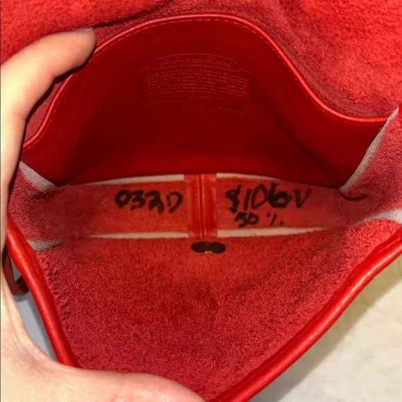 COACH Vintage NYC Compact Pouch in Red - Picture 10 of 11